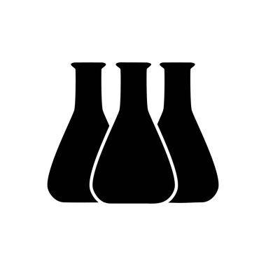 Kimyasal laboratuvar test tüpü simge vektör çizim