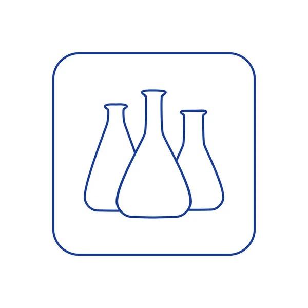 Vektorové ilustrace chemické laboratorní zkumavky ikony — Stockový vektor