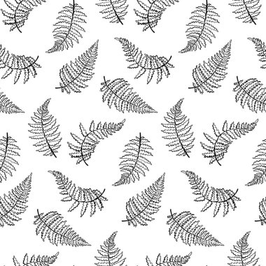 Vektör desen çizim fern yaprak
