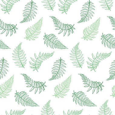 Vektör desen çizim fern yaprak