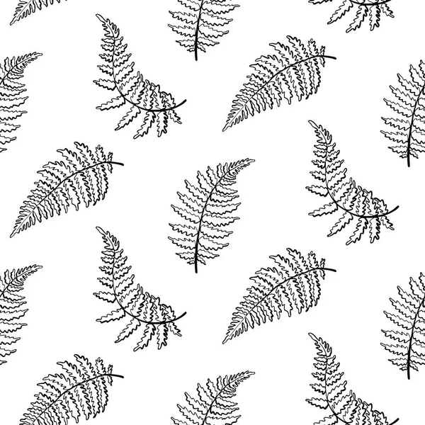 シダの葉のベクター パターン図 — ストックベクタ