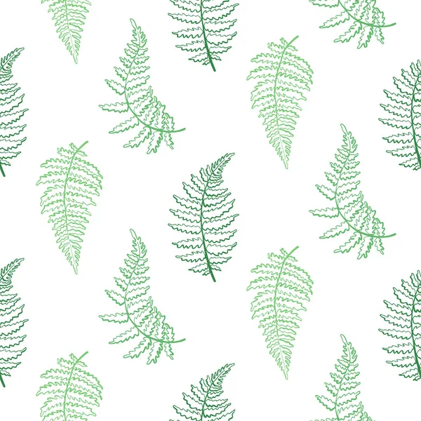 Vector pattern illustration of fern leaf — Stock Vector