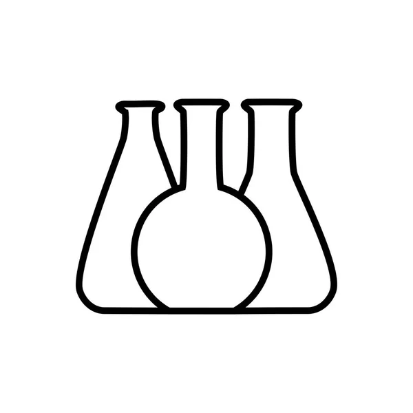 Ilustración vectorial del icono del tubo de ensayo del laboratorio químico — Vector de stock