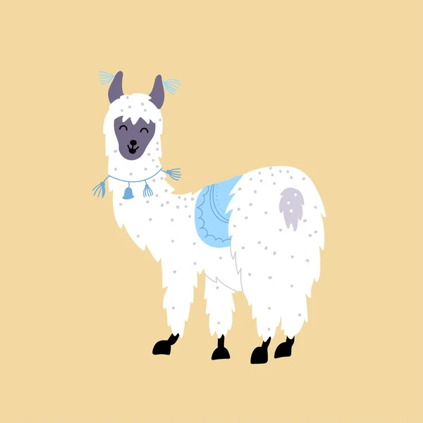 Vektorillustration des Lamas — Stockvektor