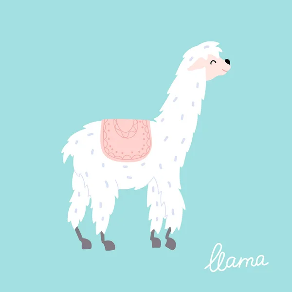 Vector illustration of  llama — Stock Vector
