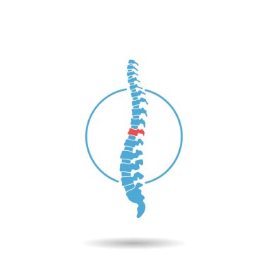 Vektör insan omurga ağrısı ile