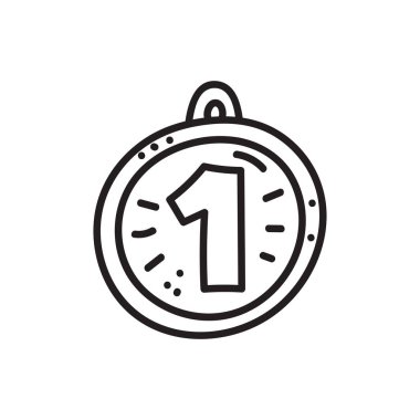 Kazanan madalya vektör çizim