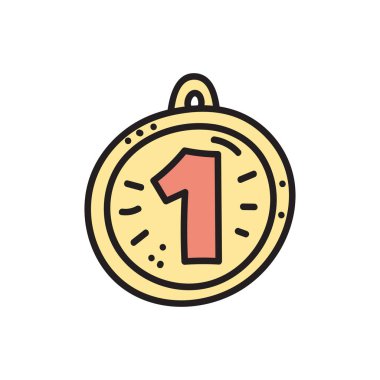 Kazanan madalya vektör çizim