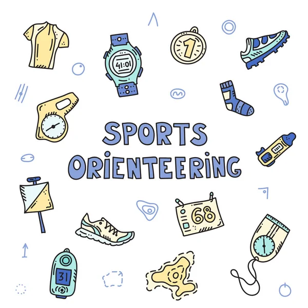 Orienteering Spor donatımı. Vektör çizim — Stok Vektör