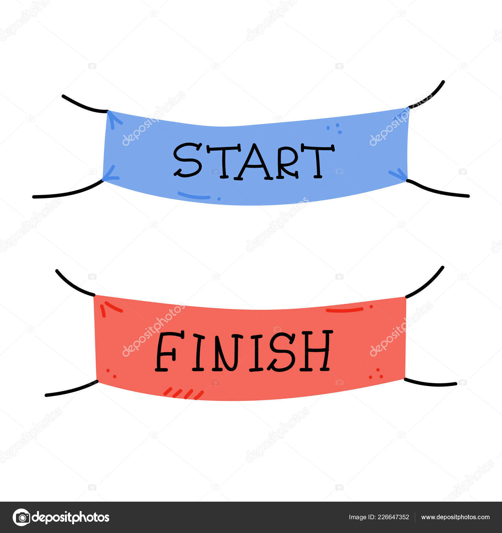 Start And Finish Banner Stock Vector C Pikovit 226647352