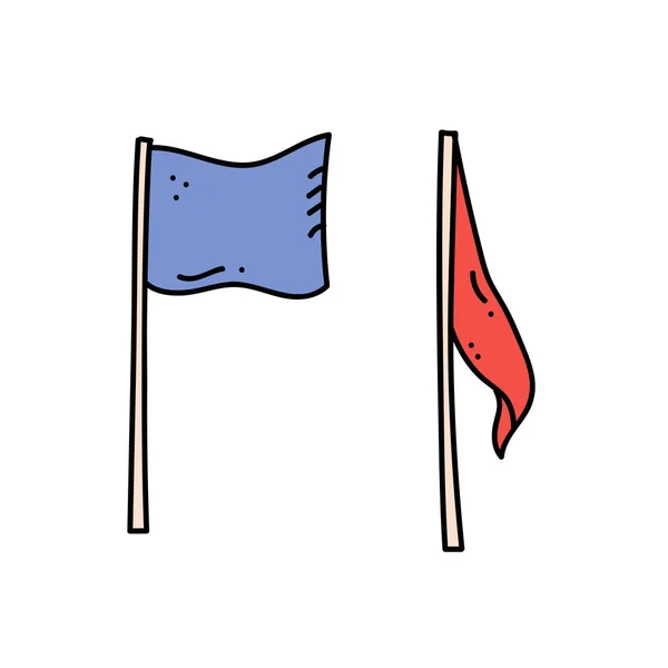Ilustración vectorial de banderas — Vector de stock