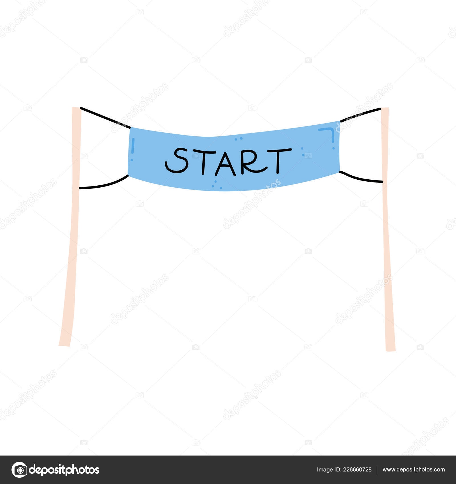 Start Und Zielbanner Stockvektor C Pikovit