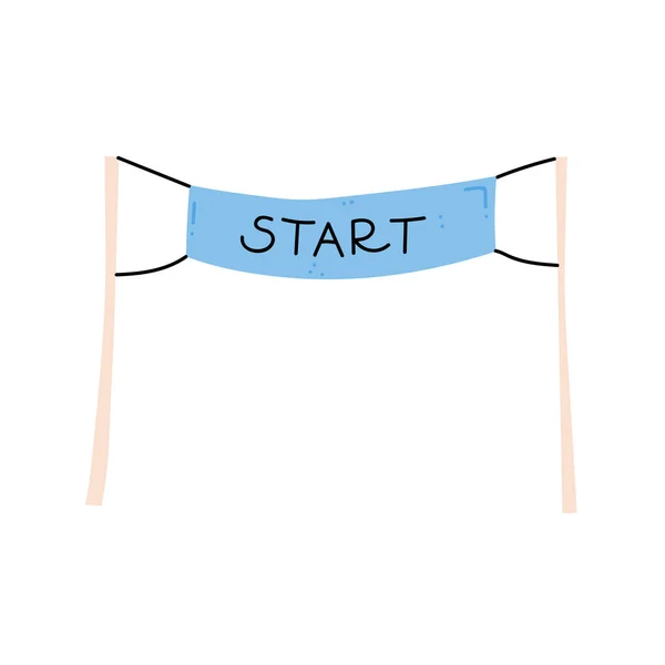 Start and finish banner — Stock Vector