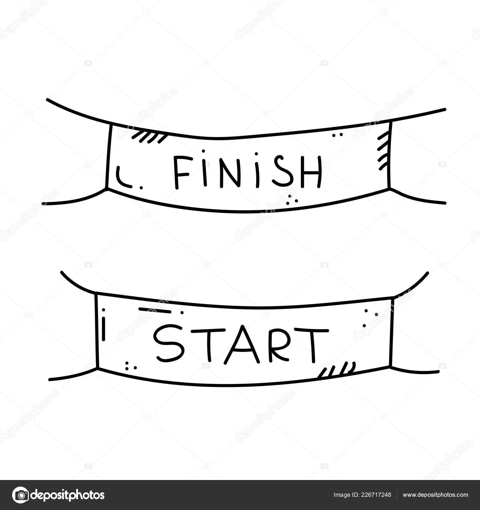 Start and finish banner Stock Vector Image by ©Pikovit #226717248