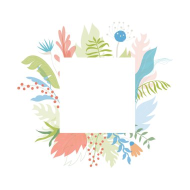 Vektör çiçek tebrik kartı şablonu