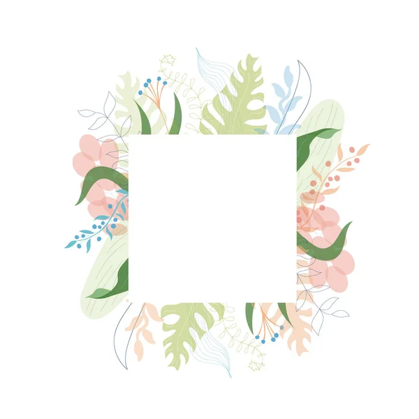 Modèle de carte de vœux floral vectoriel — Image vectorielle