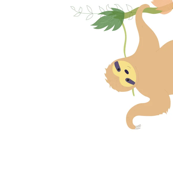 Векторна ілюстрація милого символу лінивця — стоковий вектор