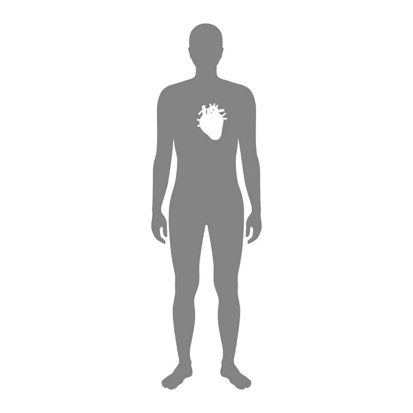 Ilustración aislada vectorial del corazón — Vector de stock