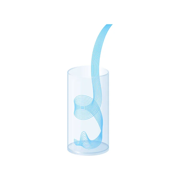 ベクトル水スプラッシュ注ぐガラス セット — ストックベクタ