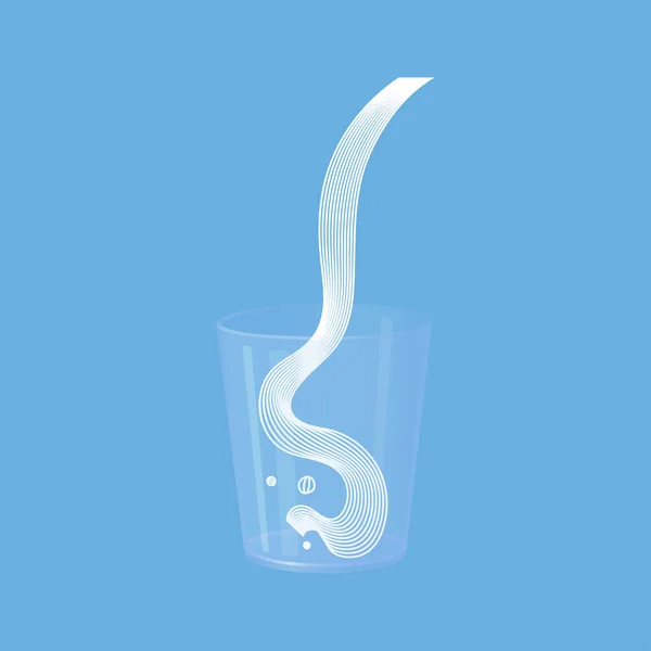 Διάνυσμα βουτιά γάλα σε ποτήρι — Διανυσματικό Αρχείο