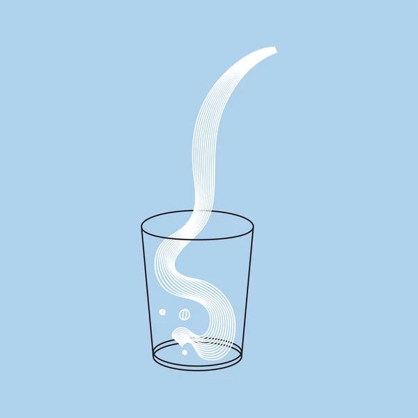 Векторне розбризкування молока вливаємо в склянку — стоковий вектор