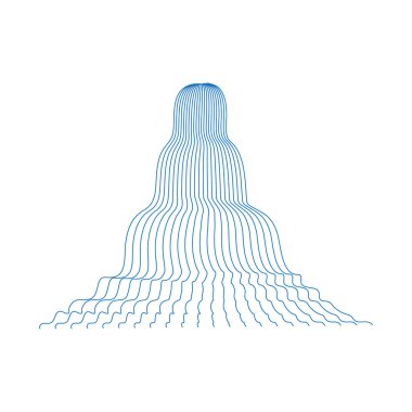 Şelale çağlayan vektör Illustration
