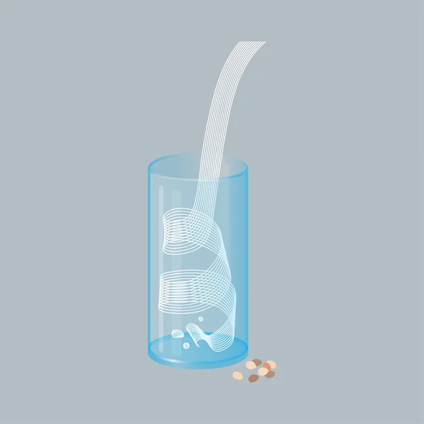ナッツと麻ミルクのベクトルガラス — ストックベクタ