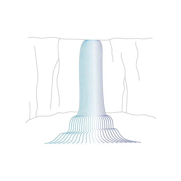 Ilustración vectorial de cascada — Vector de stock