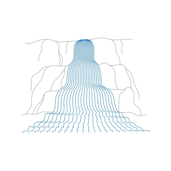 Векторна ілюстрація каскаду водоспаду — стоковий вектор