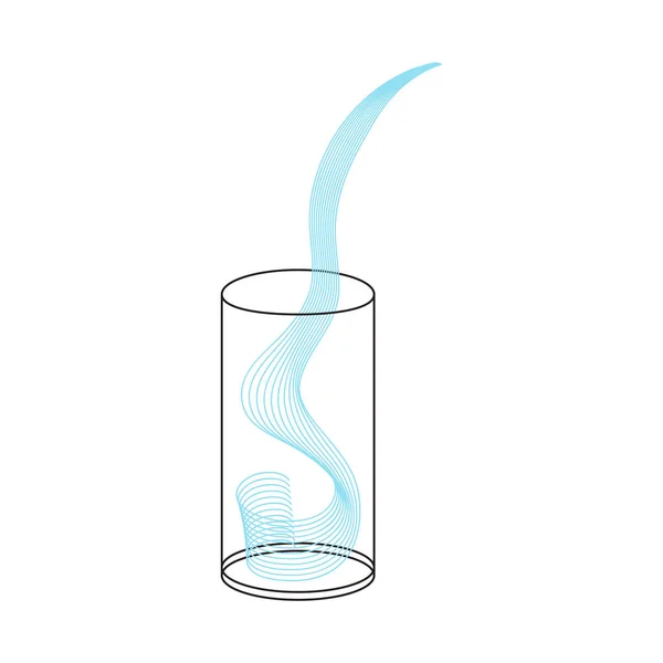Vektor vody splash pour skleněné sady — Stockový vektor