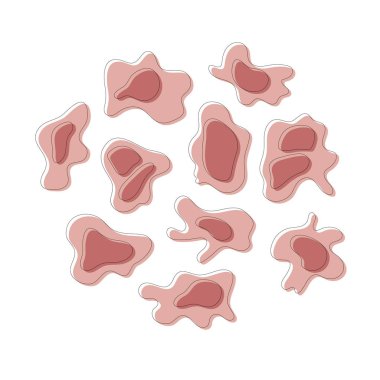 Kanser hücre yapısının vektör illüstrasyonu. 