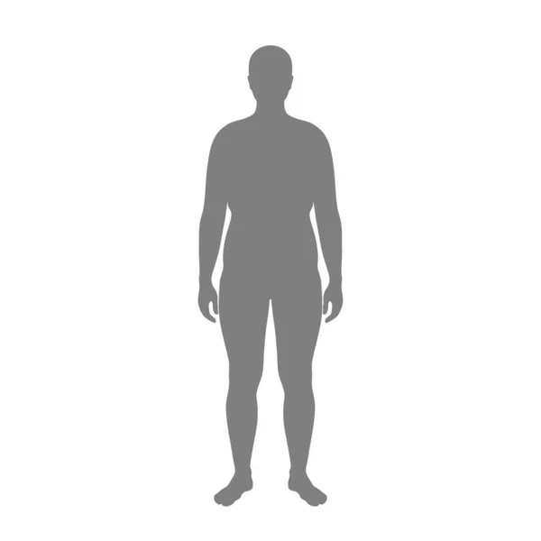 Silueta de hombre obeso — Vector de stock
