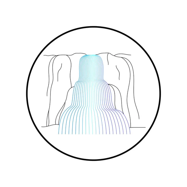 Векторна ілюстрація каскаду водоспаду — стоковий вектор