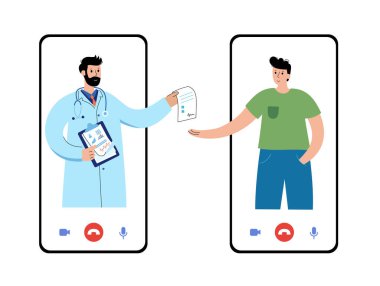 Online klinik ve doktor konsepti