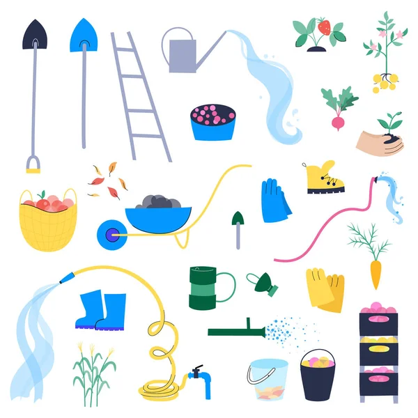 Concept d'outils de jardin — Image vectorielle