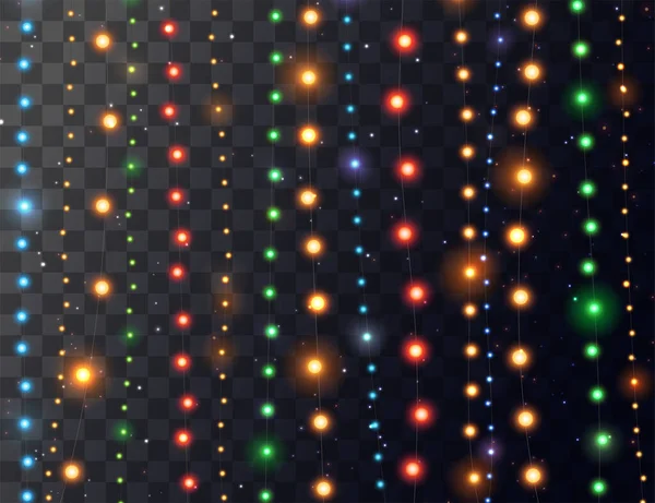Concept lumières de Noël — Image vectorielle