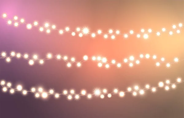 Concept lumières de Noël — Image vectorielle