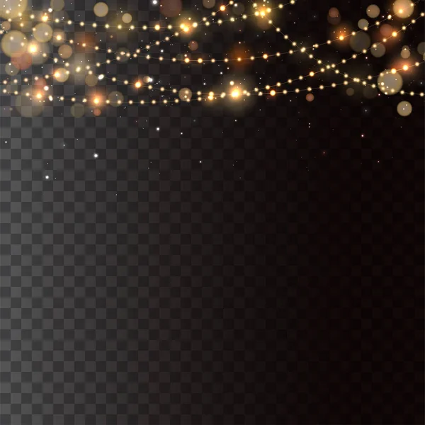 Concept lumières de Noël — Image vectorielle