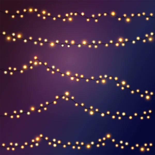 Konzept Weihnachtsbeleuchtung — Stockvektor