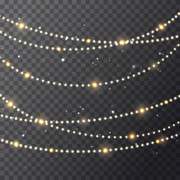 Concepto de luces de Navidad — Vector de stock