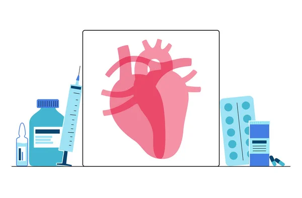 Cardiology template concept — Stock Vector