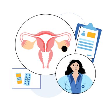 Gynecology clinic concept clipart