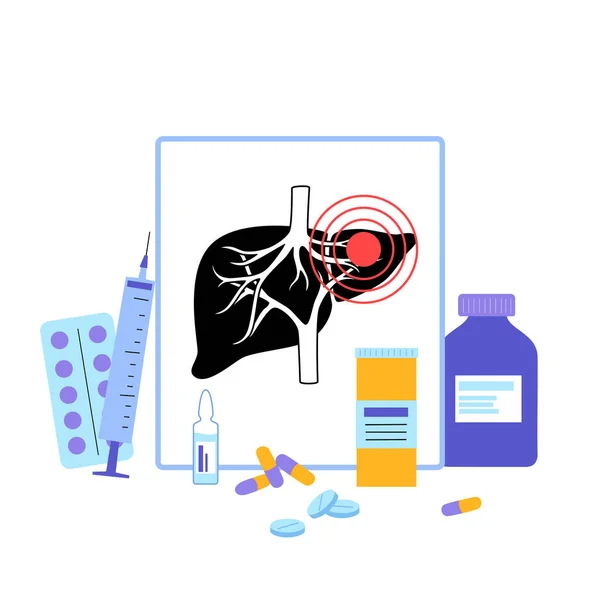 Karaciğer Şablonu Kavramı — Stok Vektör