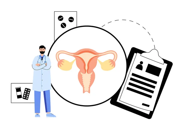 Conceito de clínica de ginecologia — Vetor de Stock