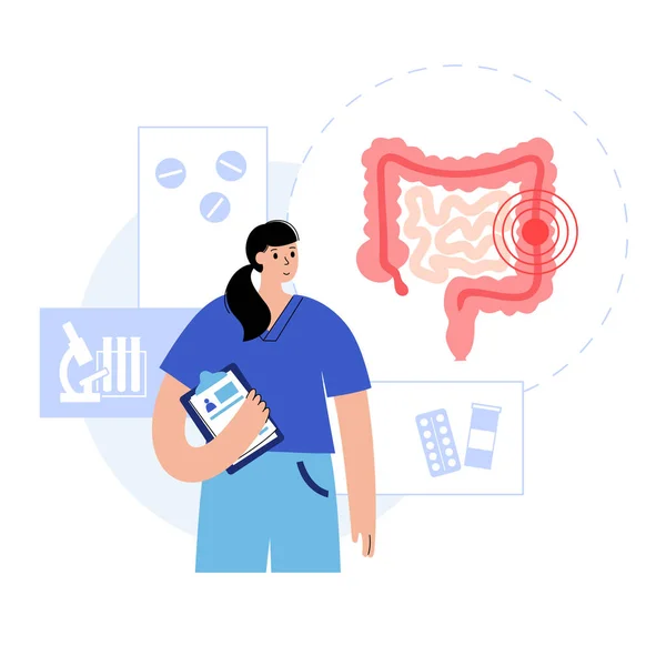 Intestinelogoconcept — Stockvector