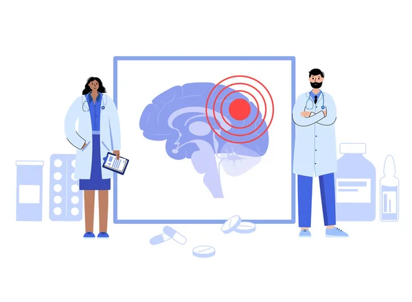 Hersenen en neurologie — Stockvector