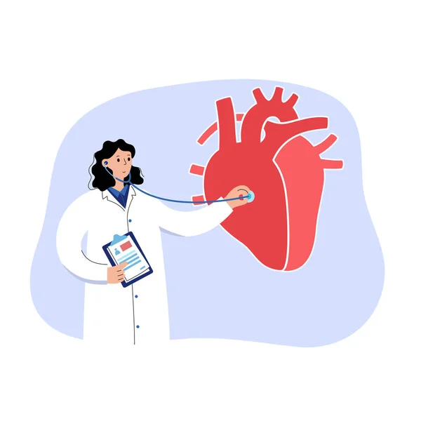 Concepto de plantilla de cardiología — Archivo Imágenes Vectoriales