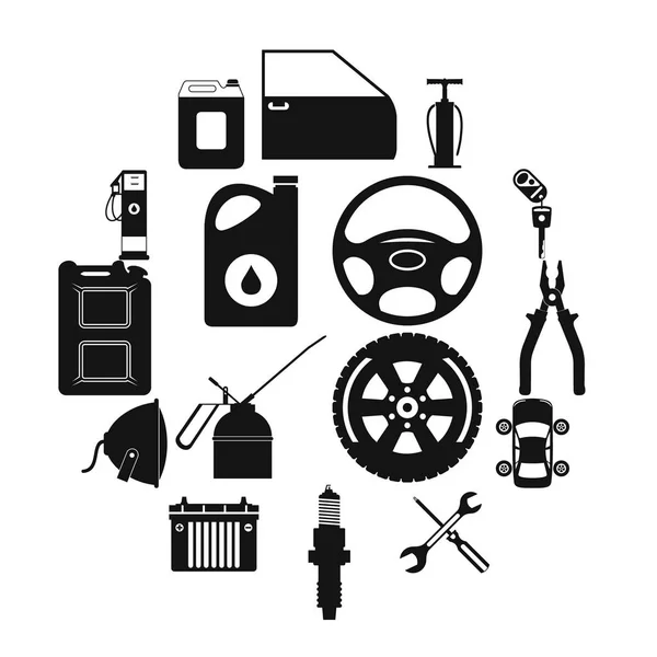 Conjunto de iconos de mantenimiento de servicio de coche — Archivo Imágenes Vectoriales
