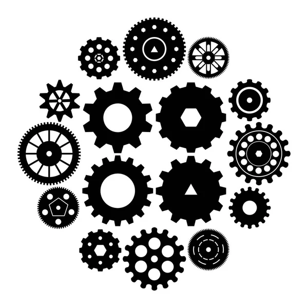 Gear icon set — Stock Vector