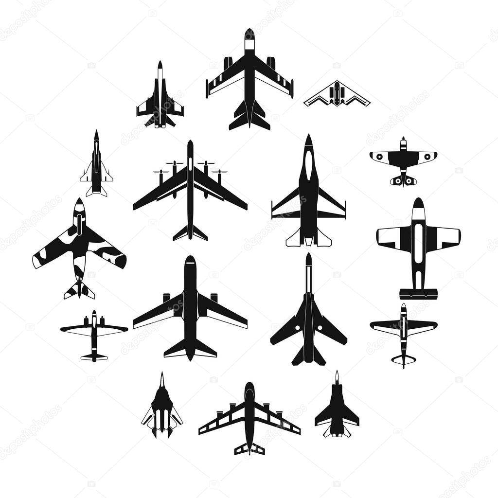 Aviation set icons